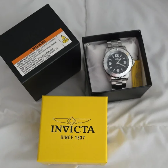 Invicta Silver and Black Watch